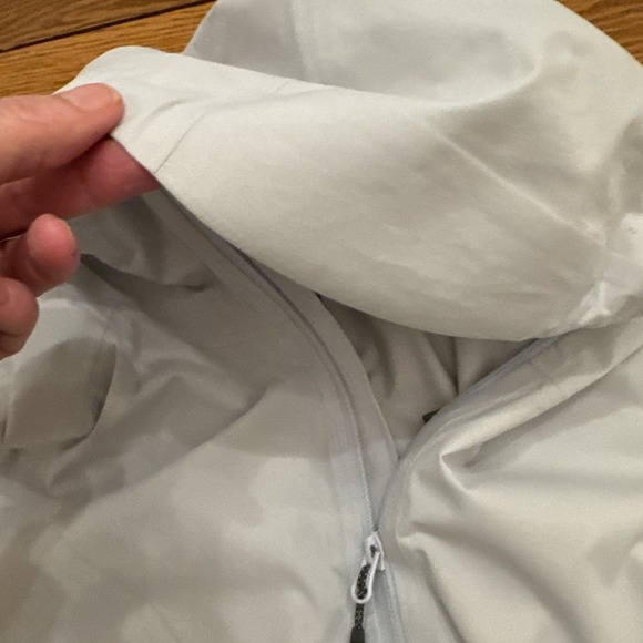 Outdoor Research Prologue Storm Trench Jacket Women's Large Blue Hooded Rain - Picture 12 of 14